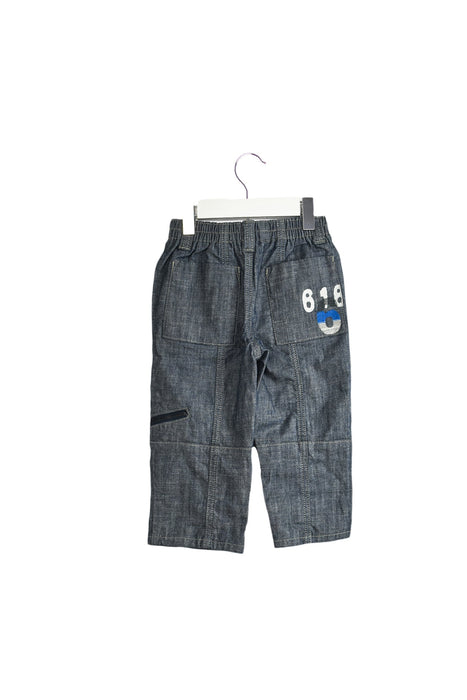 A Navy Casual Pants from IKKS in size 12-18M for boy. (Back View)