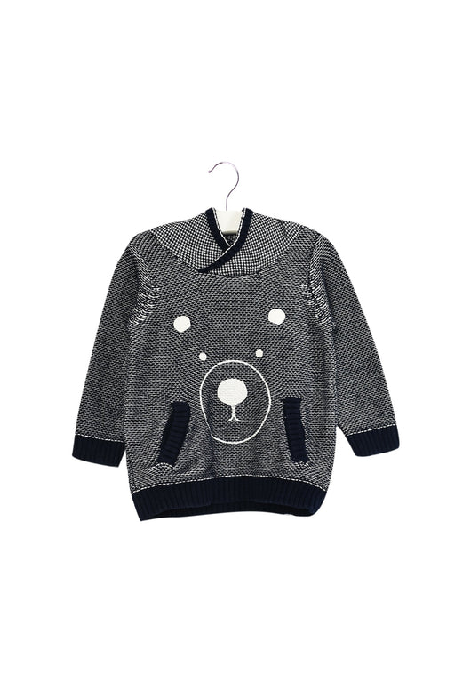 A Navy Knit Sweaters from Seed in size 6-12M for boy. (Front View)