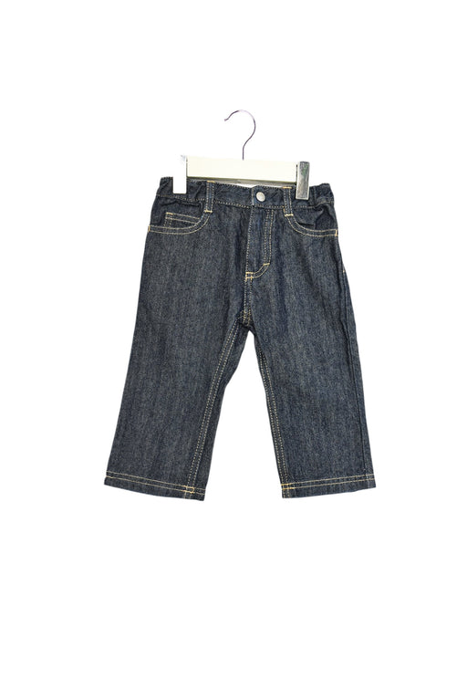 A Navy Jeans from Petit Bateau in size 6-12M for boy. (Front View)