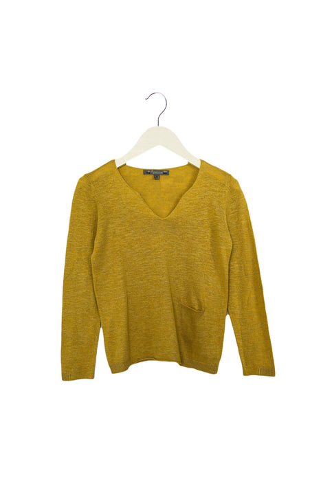 A Yellow Long Sleeve Tops from Bonpoint in size 6T for boy. (Front View)
