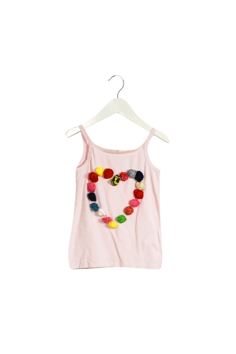 A Pink Sleeveless Tops from Lanvin Petite in size 6T for girl. (Front View)