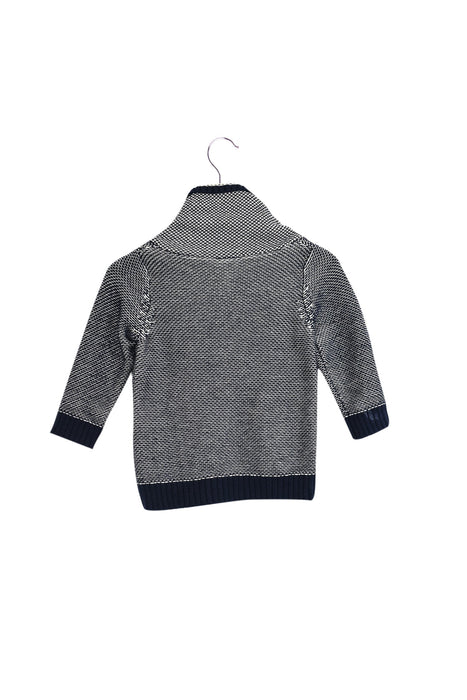A Navy Knit Sweaters from Seed in size 0-3M for boy. (Back View)
