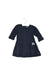 A Navy Sweater Dresses from Petit Bateau in size 6-12M for girl. (Front View)