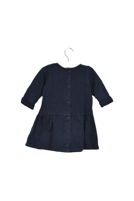 A Navy Sweater Dresses from Petit Bateau in size 6-12M for girl. (Back View)