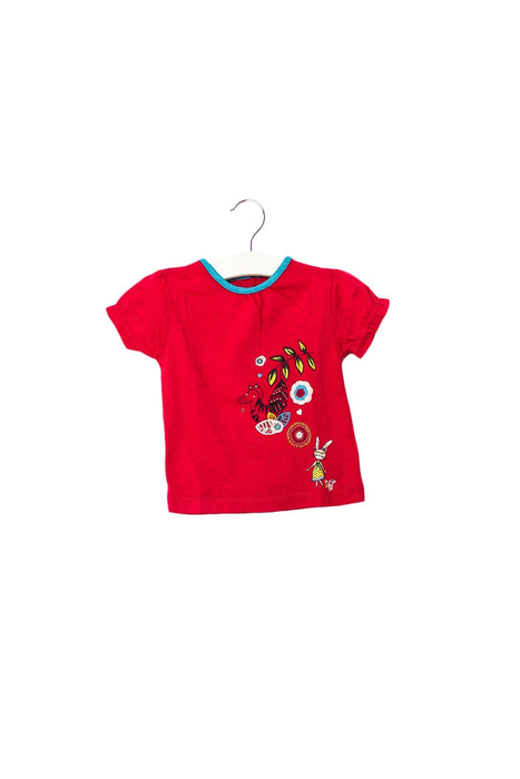 A Pink Short Sleeve Tops from La Compagnie des Petits in size 3-6M for girl. (Front View)