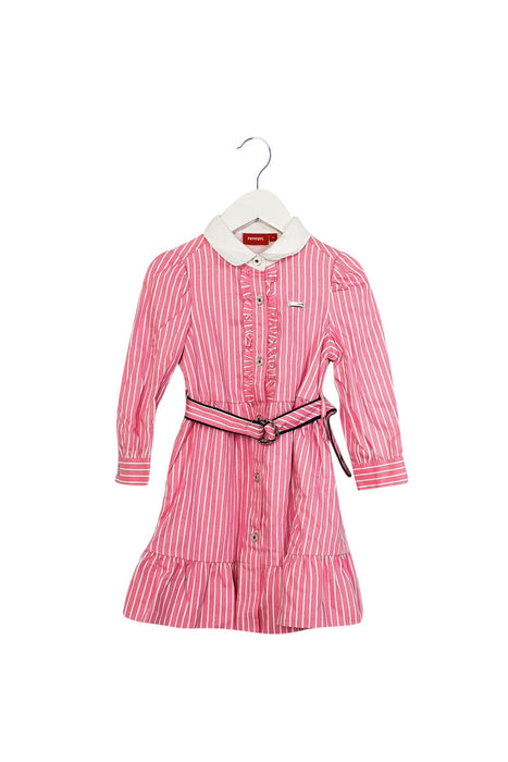 A Pink Long Sleeve Dresses from Ferrari in size 2T for girl. (Front View)