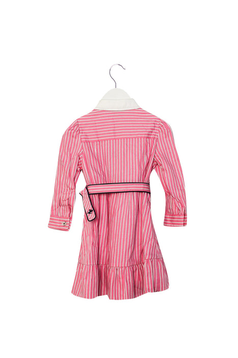 A Pink Long Sleeve Dresses from Ferrari in size 2T for girl. (Back View)