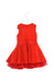 A Red Sleeveless Dresses from Nicholas & Bears in size 6-12M for girl. (Back View)