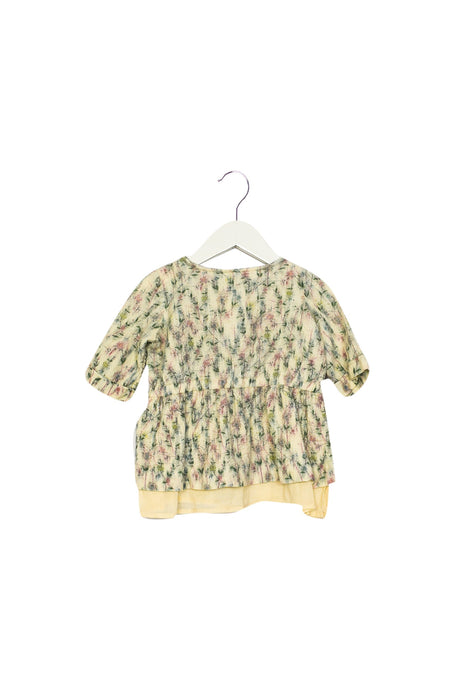 A White Long Sleeve Tops from Bonpoint in size 4T for girl. (Front View)