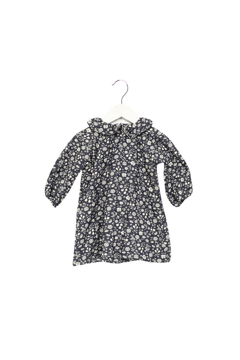 A Navy Long Sleeve Dresses from Noro in size 6-12M for girl. (Front View)