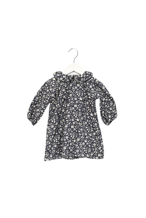 A Navy Long Sleeve Dresses from Noro in size 6-12M for girl. (Front View)