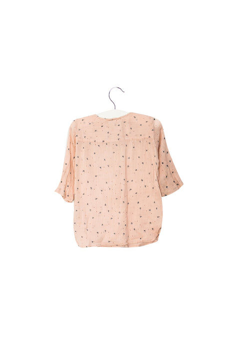 A Pink Long Sleeve Tops from Bonton in size 3-6M for girl. (Back View)