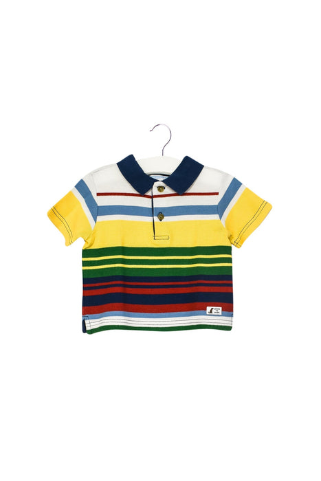 A Navy Short Sleeve Polos from Janie & Jack in size 3-6M for boy. (Front View)