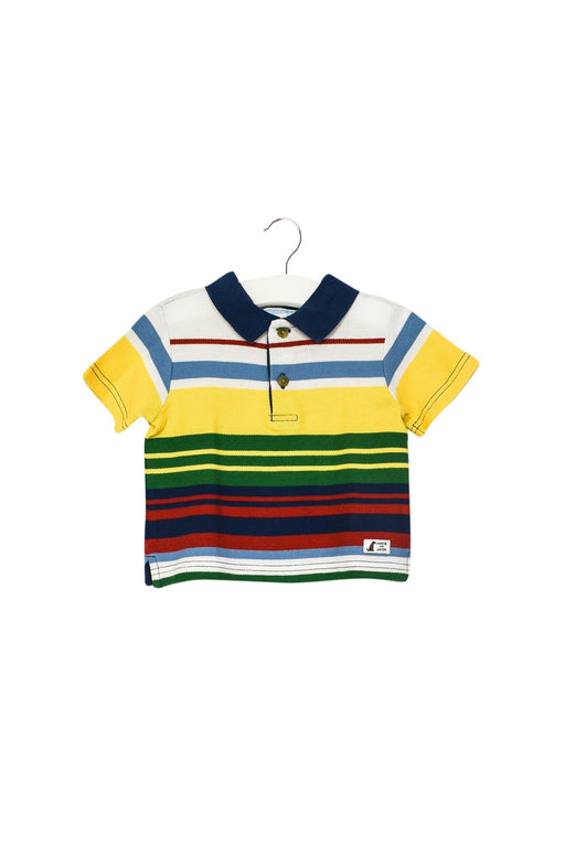 A Navy Short Sleeve Polos from Janie & Jack in size 3-6M for boy. (Front View)