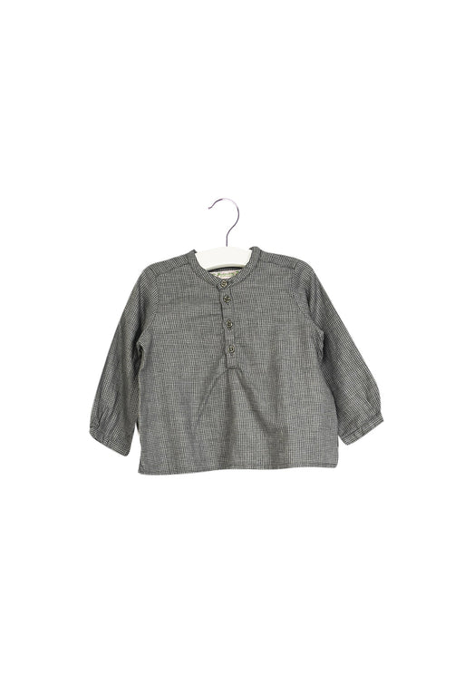 A Grey Long Sleeve Tops from Bonpoint in size 6-12M for neutral. (Front View)