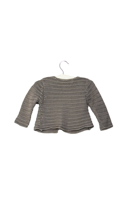 A Grey Cardigans from Château de Sable in size 0-3M for girl. (Back View)