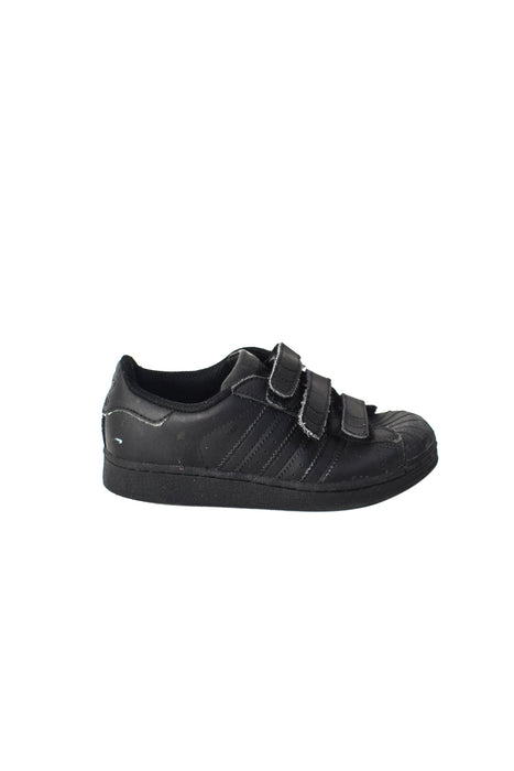 A Black Sneakers from Adidas in size 7Y for boy. (Back View)