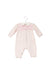 A Pink Long Sleeve Jumpsuits from Emile et Rose in size 0-3M for girl. (Front View)