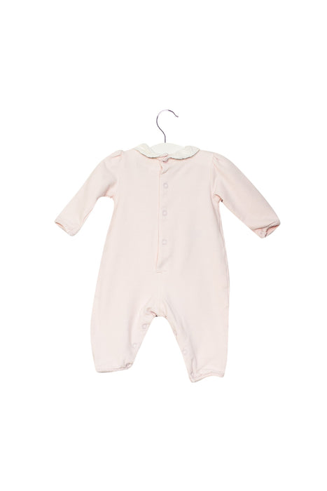 A Pink Long Sleeve Jumpsuits from Emile et Rose in size 0-3M for girl. (Back View)