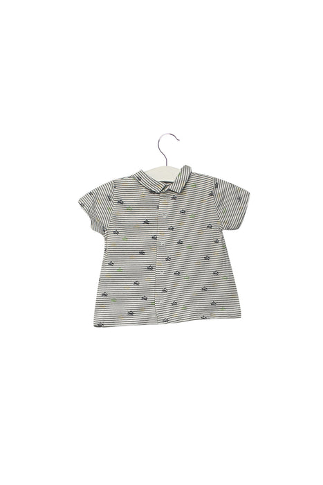 A White Short Sleeve Tops from Bout'Chou in size 3-6M for boy. (Back View)