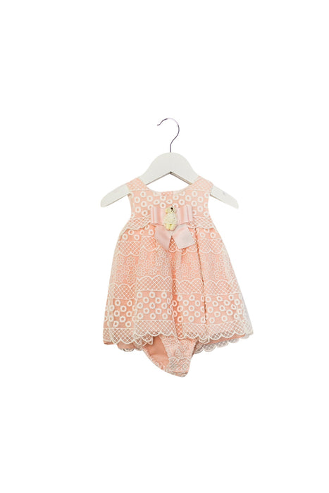 A Pink Sleeveless Bodysuits from Nicholas & Bears in size 3-6M for girl. (Front View)