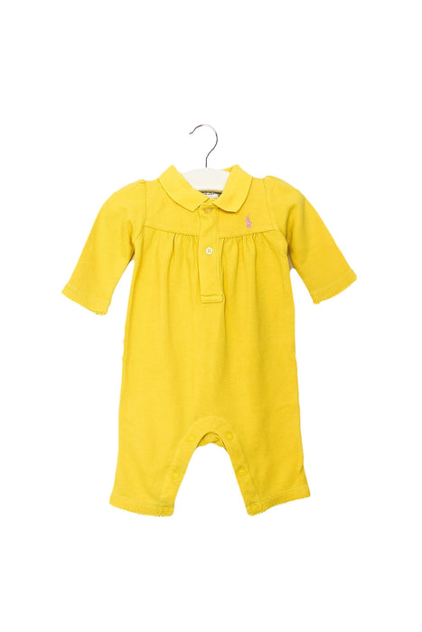 A Yellow Jumpsuits from Ralph Lauren in size 0-3M for girl. (Front View)