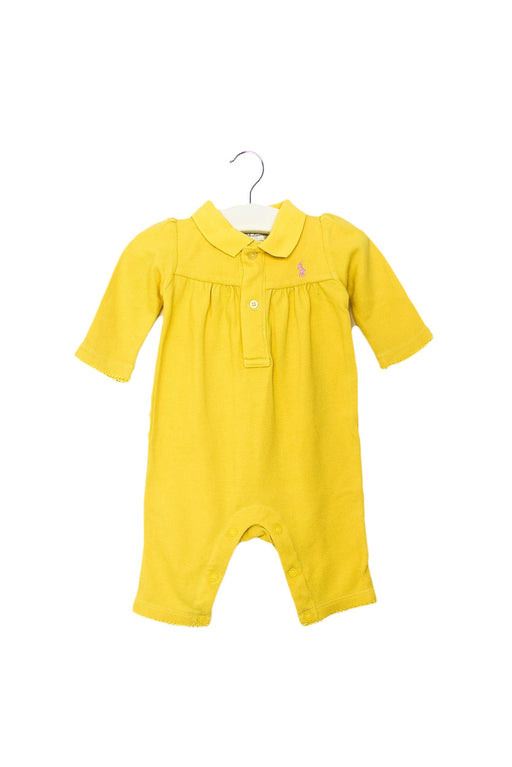 A Yellow Jumpsuits from Ralph Lauren in size 0-3M for girl. (Front View)