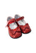 A Red Flats from Step2wo in size 18-24M for girl. (Front View)