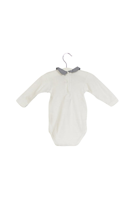A White Long Sleeve Bodysuits from Bonpoint in size 3-6M for girl. (Back View)