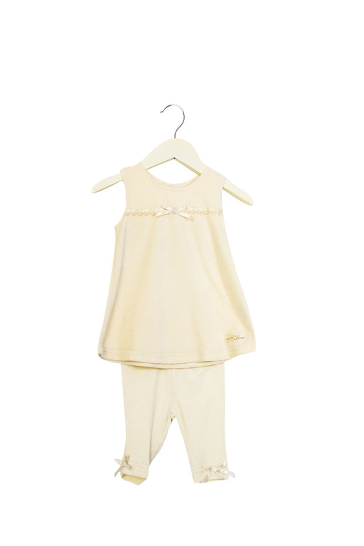 A Beige Pants Sets from Natures Purest in size 0-3M for girl. (Front View)
