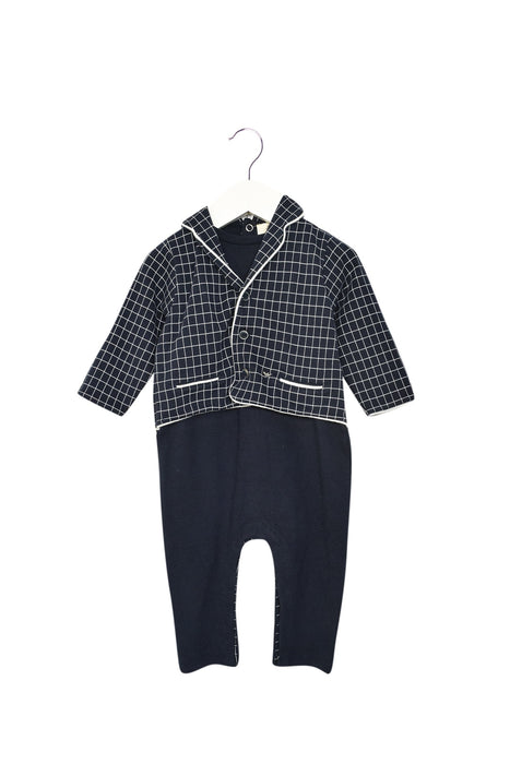 A Navy Long Sleeve Jumpsuits from Armani in size 3-6M for boy. (Front View)