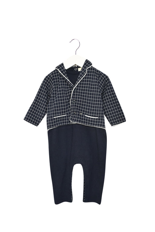 A Navy Long Sleeve Jumpsuits from Armani in size 3-6M for boy. (Front View)