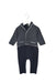 A Navy Long Sleeve Jumpsuits from Armani in size 3-6M for boy. (Front View)