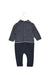 A Navy Long Sleeve Jumpsuits from Armani in size 3-6M for boy. (Back View)