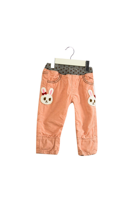 A Pink Casual Pants from Miki House in size 12-18M for girl. (Front View)