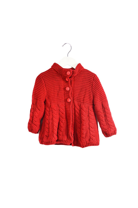 A Red Cardigans from Monnalisa in size 2T for girl. (Front View)