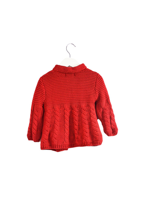 A Red Cardigans from Monnalisa in size 2T for girl. (Back View)