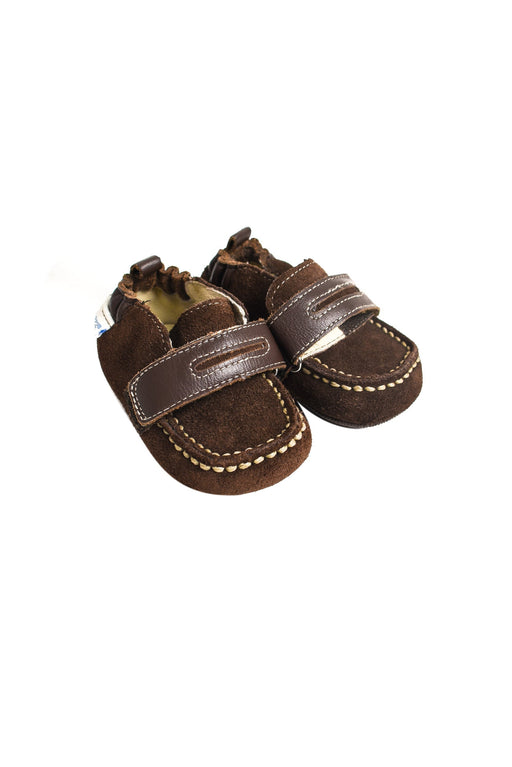 A Brown Boots & Booties from Robeez in size 3-6M for girl. (Front View)