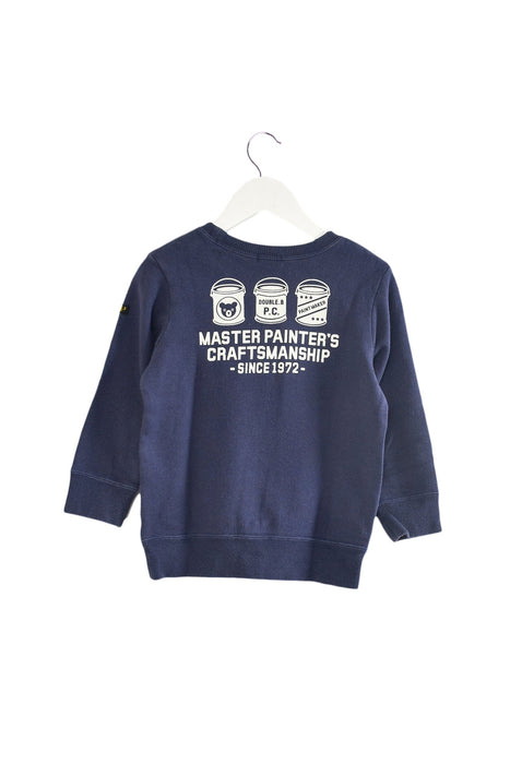 A Navy Crewneck Sweatshirts from Miki House in size 2T for girl. (Back View)