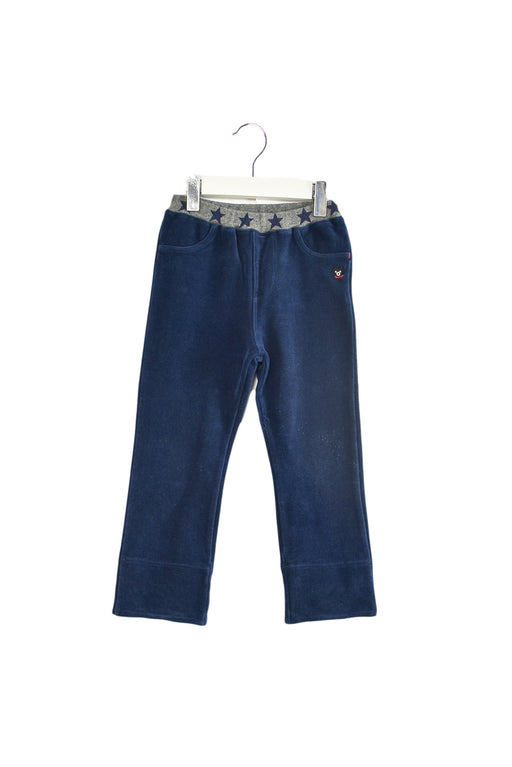 A Navy Sweatpants from Miki House in size 2T for girl. (Front View)