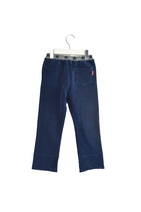 A Navy Sweatpants from Miki House in size 2T for girl. (Back View)