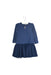A Navy Long Sleeve Dresses from Cadet Rousselle in size 12-18M for girl. (Front View)