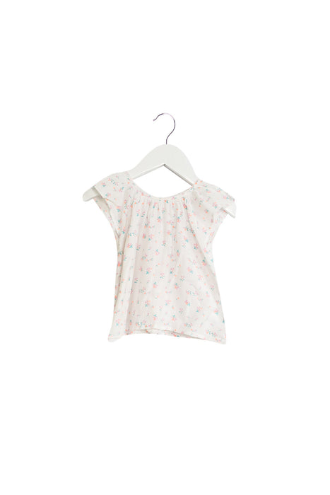 A White Short Sleeve Tops from Kidsagogo in size 3-6M for girl. (Front View)