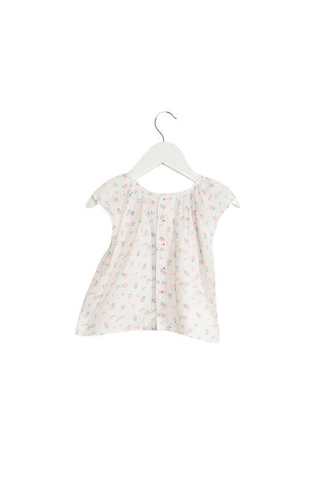 A White Short Sleeve Tops from Kidsagogo in size 3-6M for girl. (Back View)