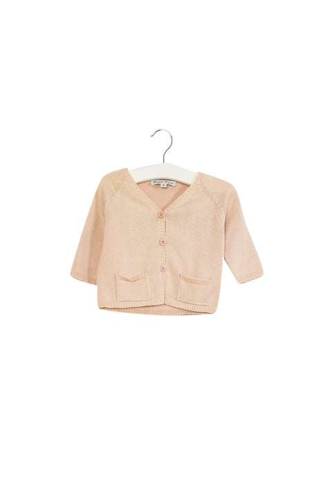 A Pink Cardigans from Marie Puce in size 3-6M for girl. (Front View)
