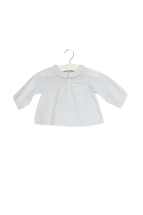 A White Long Sleeve Tops from Bonpoint in size 0-3M for girl. (Front View)