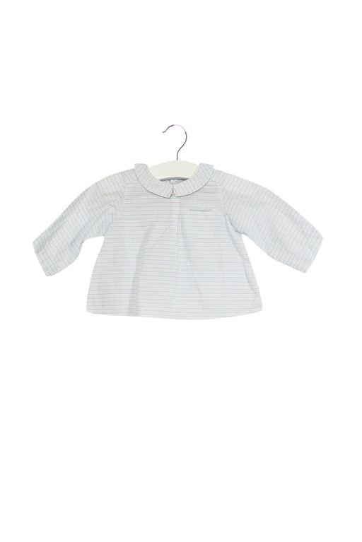 A White Long Sleeve Tops from Bonpoint in size 0-3M for girl. (Front View)