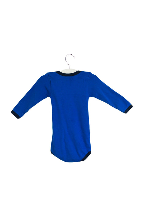 A Blue Long Sleeve Bodysuits from Petit Bateau in size 3-6M for boy. (Back View)