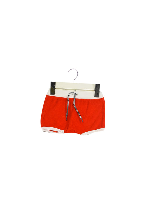 A Red Shorts from Petit Bateau in size 3-6M for neutral. (Front View)