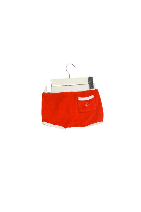 A Red Shorts from Petit Bateau in size 3-6M for neutral. (Back View)